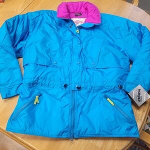 Edelweiss Vintage 80s 90s Neon Ski Jacket Women's Large New